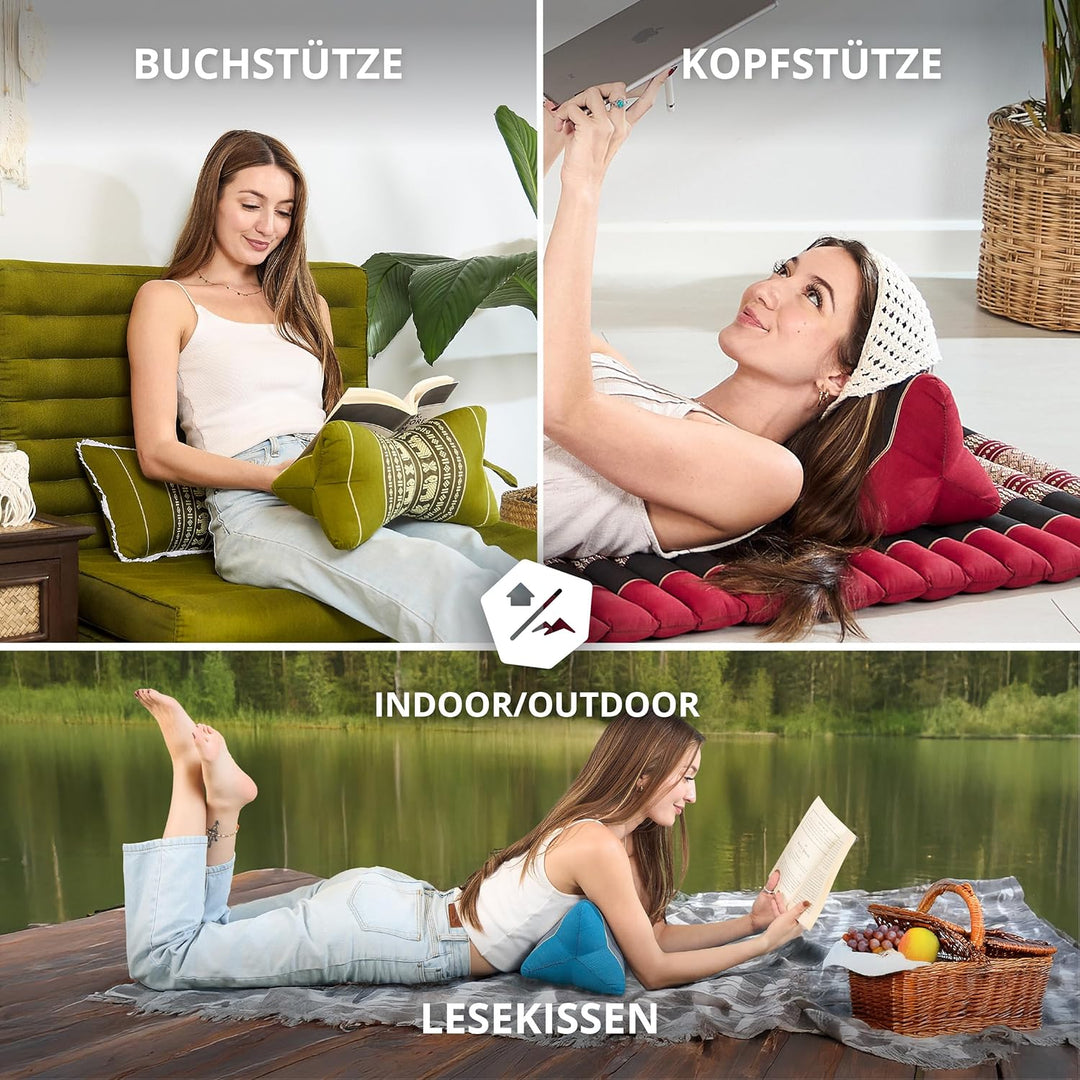 livasia Nackenstützkissen Knochenkissen - Ø 15x32cm - Nackenkissen Knochenform, Sofakissen, Lesekiss