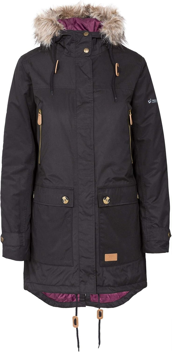 Trespass Damen Clea Jacke XXS Schwarz, XXS Schwarz