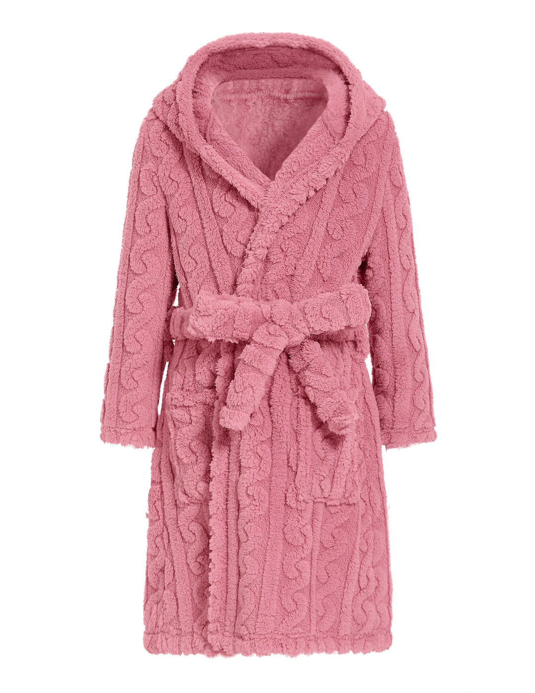 JiAmy Mädchen Bademantel Kapuzen Fleece Warmes Weiches Kinder Badekleid Fuzzy Frottee-Robe 4-14 Jahr