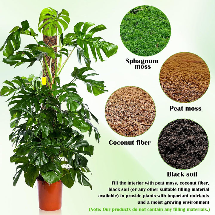 Moosstab für Monstera Rankhilfe Zimmerpflanzen 113cm Rankhilfe Monstera Pflanzstab Efeutute Pflanzen