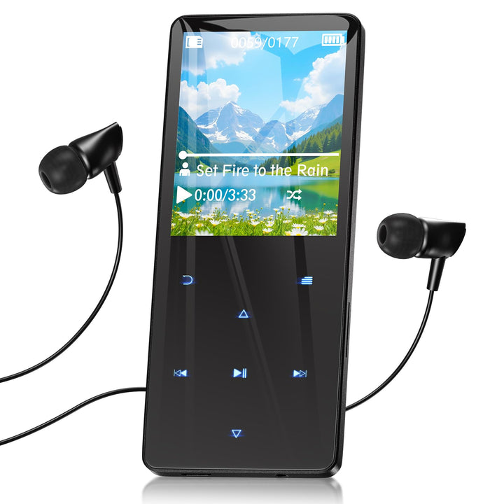 64GB MP3 Player Bluetooth 5.3 Portable Musik MP3-Player Kinder mit kopfhörer Grossartig für Sport,FM