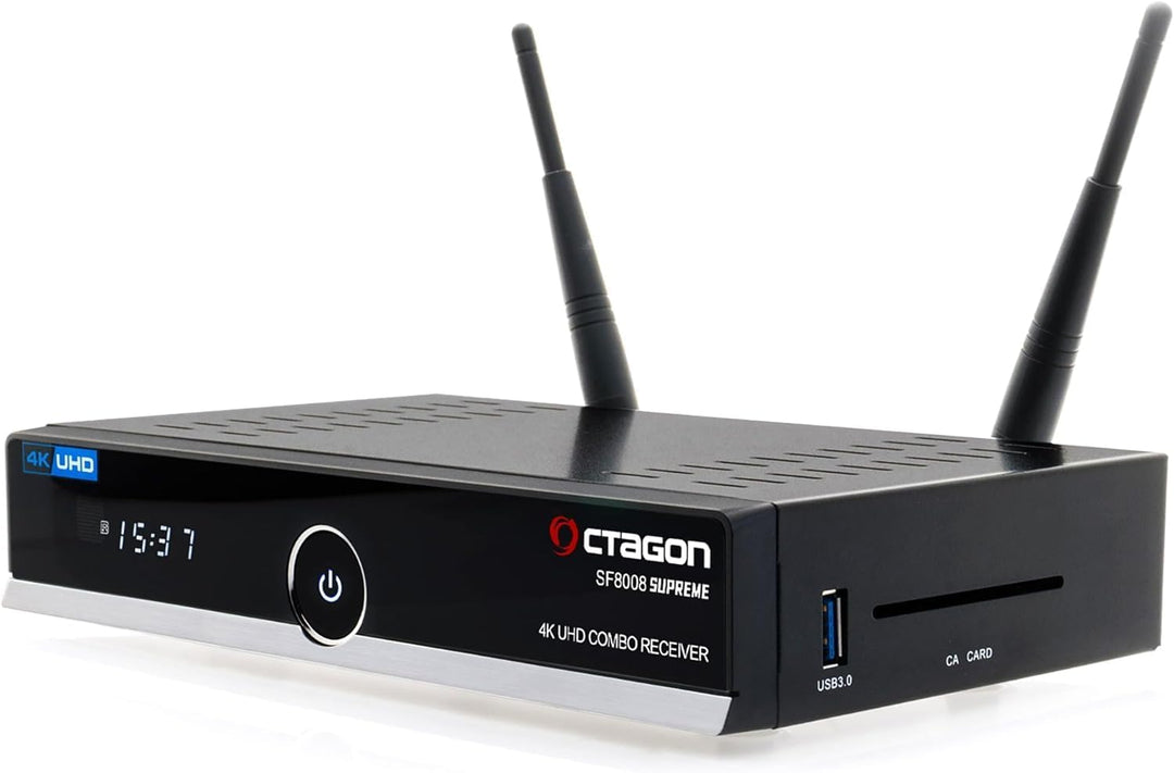 OCTAGON SF8008 UHD 4K Supreme Combo, Sat- Kabel- & DVB-T2 Receiver, E2 Linux & Define OS, mit PVR Au