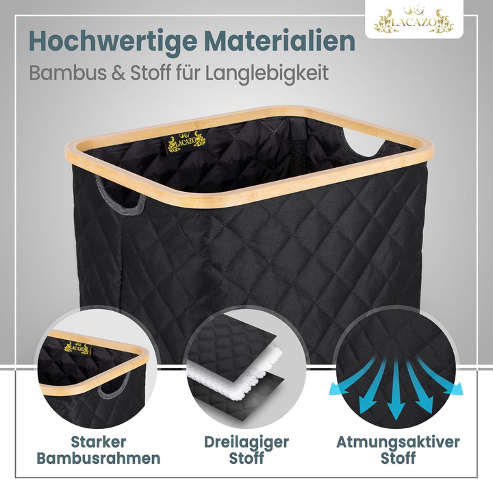 NEU faltbarer Wäschekorb – 55 L – robuste, platzsparende Wäschebox – atmungsaktiver Stoff – standfes