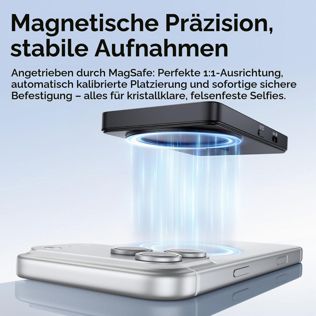 ULANZI VM1 Magnetischer Handy Selfie Monitor 3,97" IPS, 4K 60FPS Vlog Bildschirm, Magsafe Plug & Pla