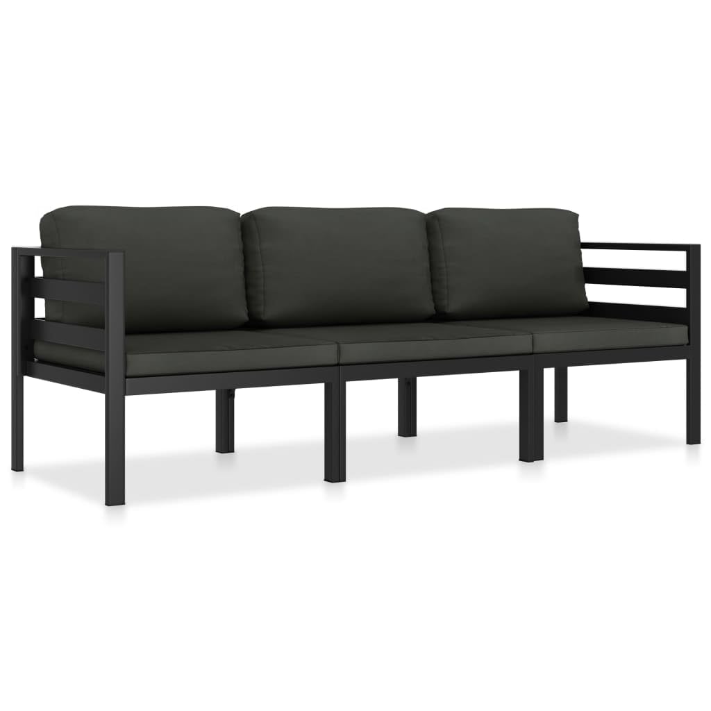 vidaXL Gartenmöbel 3-TLG. mit Kissen Sitzgruppe Lounge Sofa Garten Garnitur Gartenset Sitzgarnitur G