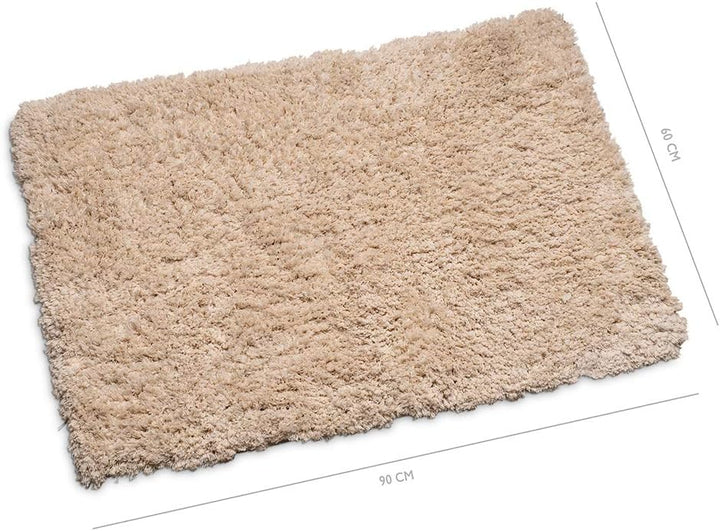 Wicotex Mikrofaser Badematte | beige | 60 x 90 cm | rutschfest | super weich | universal | saugstark
