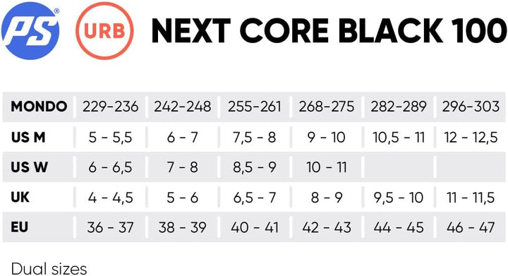 Powerslide Inline Skate Next Core Black 100, für Urban und Fitness, für Damen und Herren 36-37, 36-3