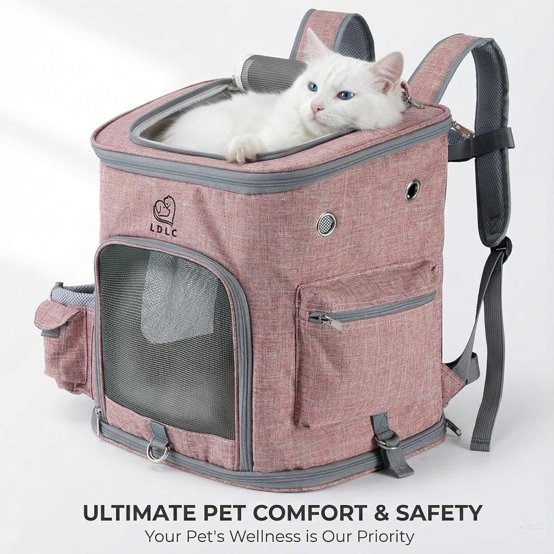 Katzenrucksack Hunderucksack mit Netzfenster,Tragbare Hochwertige Hundetragetasche für kleine Hunde,