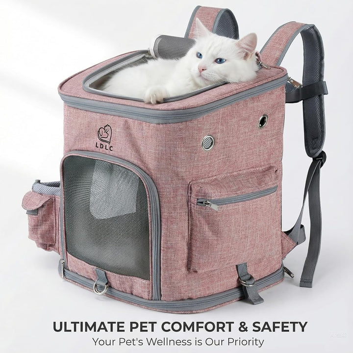 Katzenrucksack Hunderucksack mit Netzfenster,Tragbare Hochwertige Hundetragetasche für kleine Hunde,