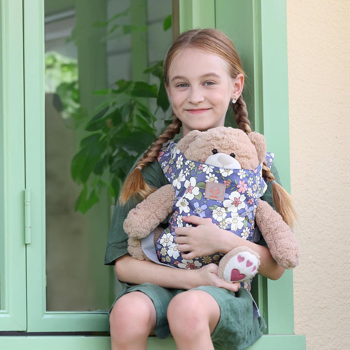 GAGAKU Puppentragetasche Puppentrage Kinder ab 3 Jahre Tragetuch Baby Vorne und Hinten Puppenzubehör