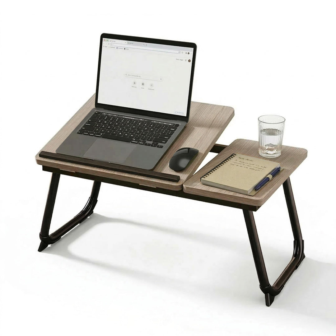 Relaxdays Laptoptisch für Bett & Couch, klappbarer Betttisch, höhenverstellbar, Betttablett, Metall,