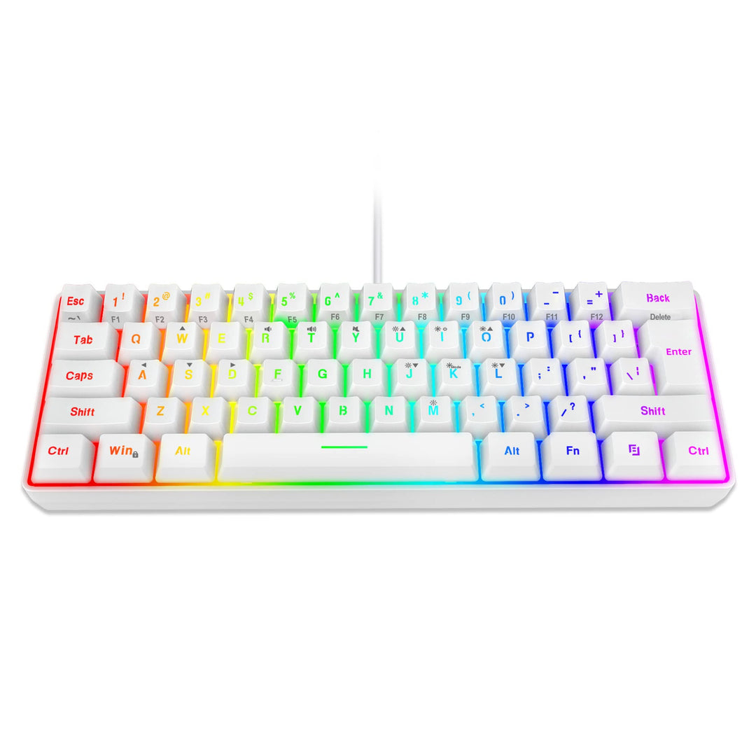 Snpurdiri 60% Prozent Gaming Tastatur, Mini Kleine Kabelgebundene Mechanisches Gefühl Keyboard, Trag