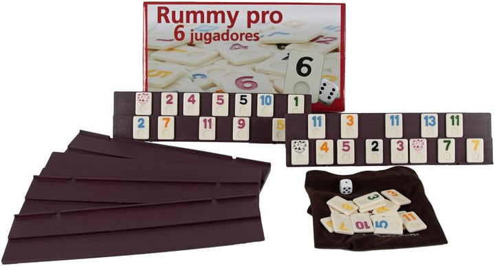 Aquamarine Games DO001 Rummy, Spiel für 6 Spieler, Modelle & - Rummy travel 6 Spieler, Mehrfarbig (D