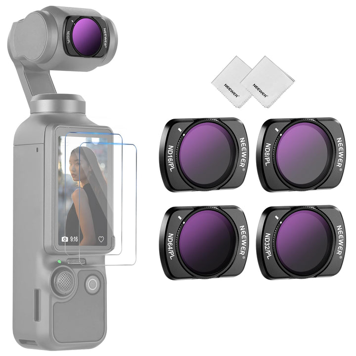 NEEWER Magnetisches ND Filter Set, kompatibel mit DJI Osmo Pocket 3 Creator Combo Zubehör, 4er Pack,