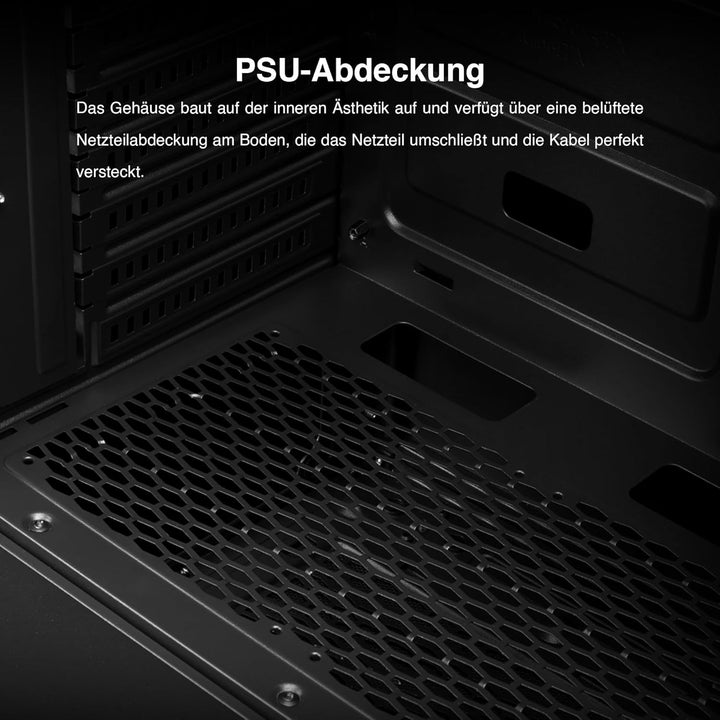 GAMDIAS ATX Mid-Tower Gaming-PC-Gehäuse, Enthält 3 x 120 mm ARGB-Lüfter, High Airflow Mesh Front, Ge