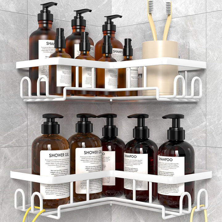 Duschablage Ohne Bohren Ecke - Rostfreier Duschregal Badezimmer Organizer Shampoo Halterung für Dusc