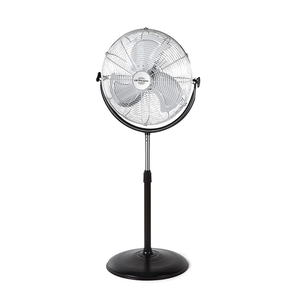 Orbegozo PWS1950 Industrieller Standventilator, 130 W, Schwarz und Silber Propellerdurchmesser: 50 c
