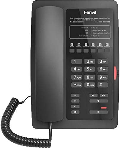 Fanvil H3 SIP-Phone Telefon Hoteltelefon schwarz, Schwarz