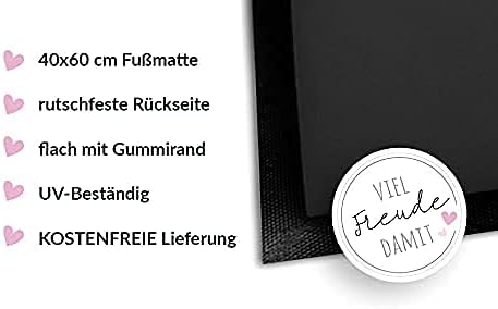 Fussmatte - Herzlich Willkommen - ironisch lustig Türmatte Fussabtreter Schmutzfangmatte Deko - dünn