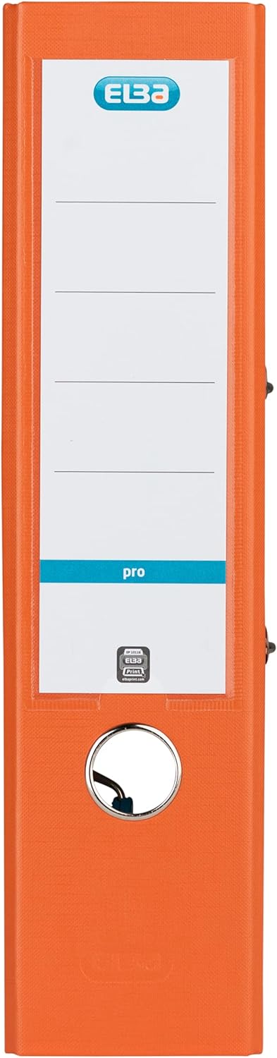 Elba Ordner A4, Smart Pro, 8 cm breit, Kunststoff aussen, orange, 10 Stück orange A4, breit, orange