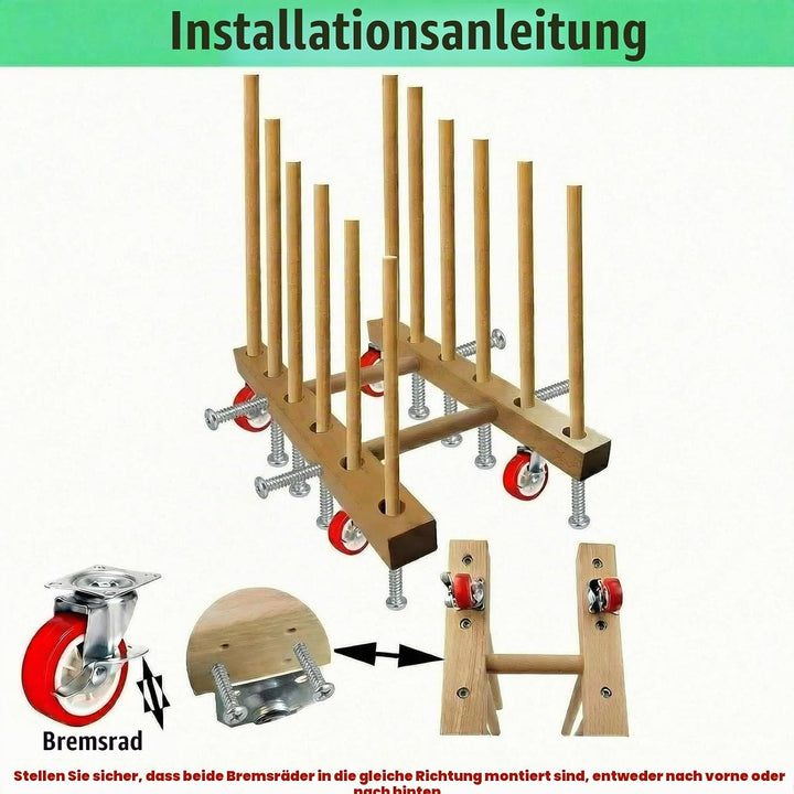 Aufbewahrungsregal für Kunstwerke mit Bremsrollen, Kunst-Trockenständer, Leinwand-Aufbewahrungsregal
