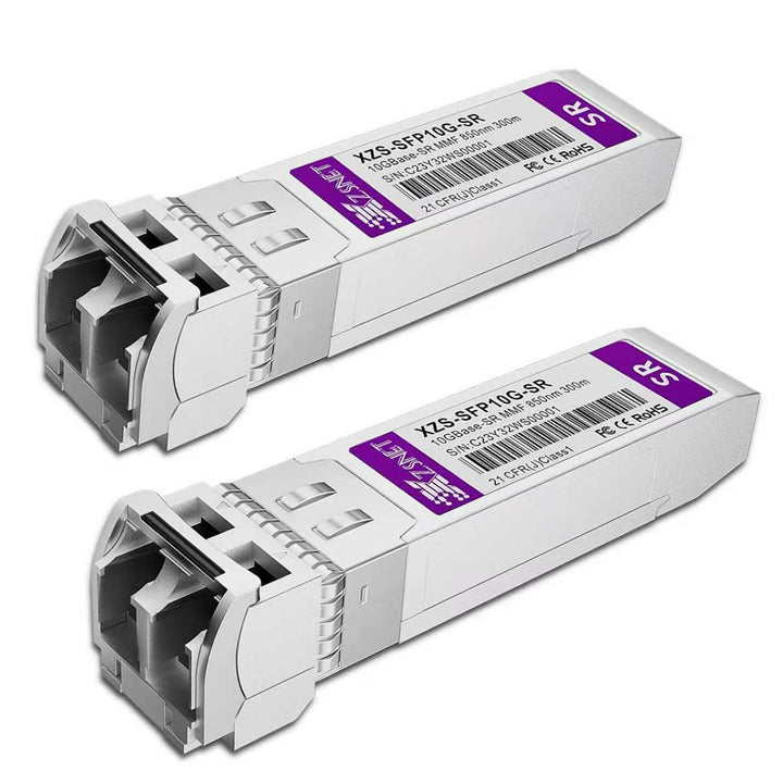 10GBASE-SR SFP+ Transceiver, 10G SFP+ zu LC Multimode Fiber Modul für Cisco SFP-10G-SR, Ubiquiti Uni