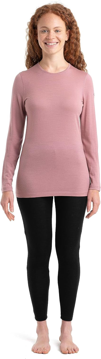 Icebreaker Damen Funktionsshirt Oasis Long Sleeve Crewe, Crystal