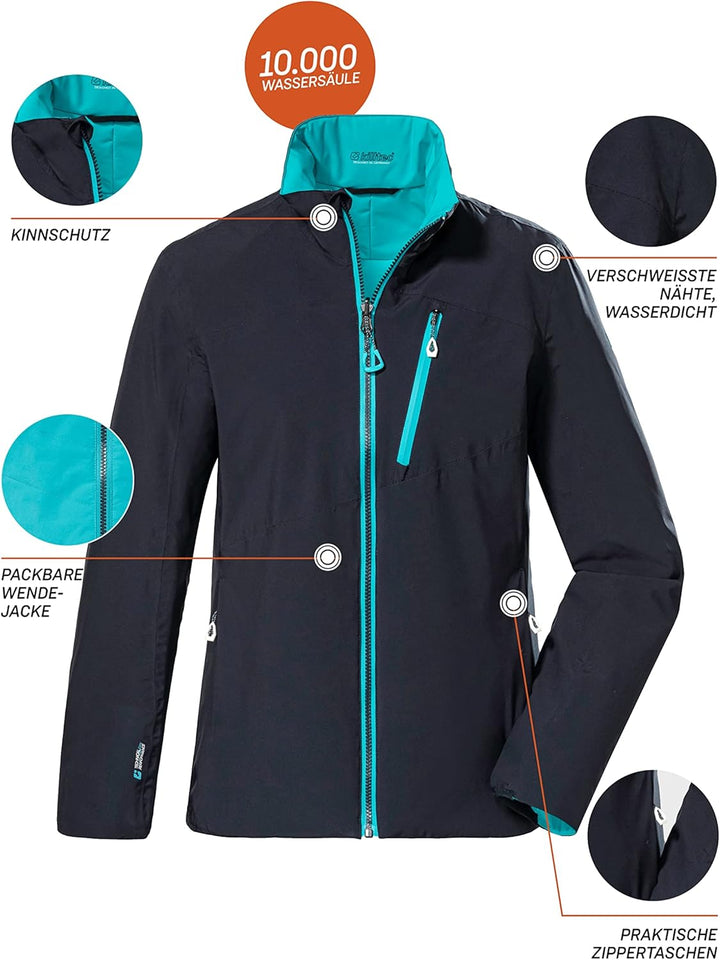 Killtec Damen Kow 100 Wmn Jckt Softshelljacke/Wendejacke, packbar 42 dunkelnavy, 42 dunkelnavy