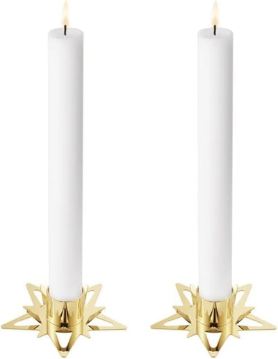 Georg Jensen Classic Christmas Star Taper Candleholder von Flemming Eskildsen Spitzkerzenhalter Ster