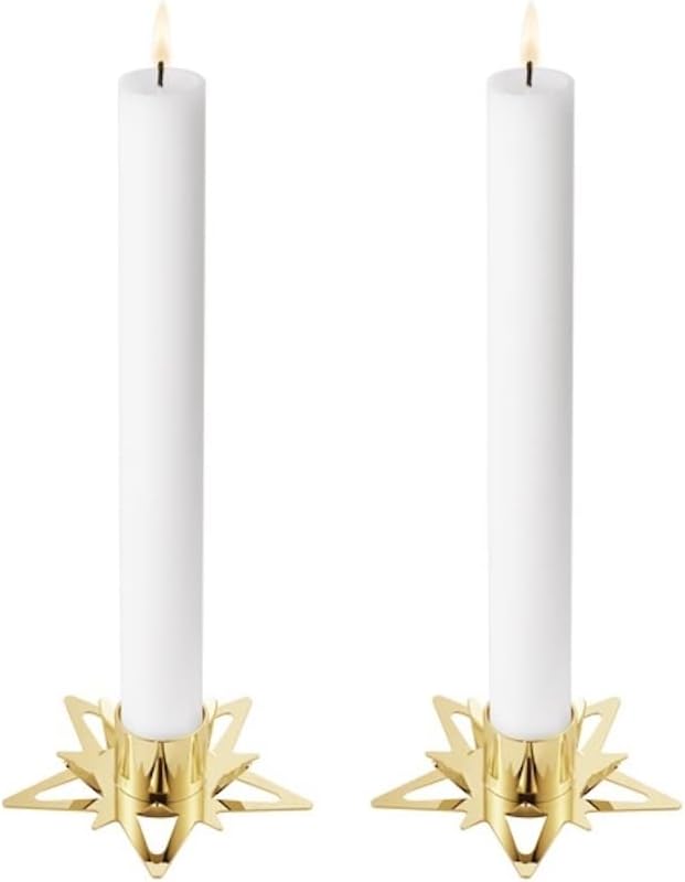 Georg Jensen Classic Christmas Star Taper Candleholder von Flemming Eskildsen Spitzkerzenhalter Ster