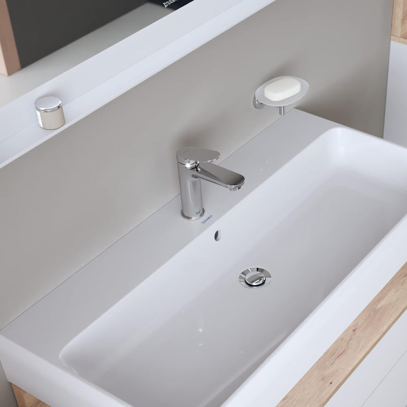 Duravit Wave Waschtischarmatur, Grösse S (Auslauf Höhe 77 mm), Wasserhahn Bad, Armatur Waschbecken,