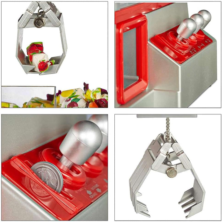 MikaMax Candy Grabber – Süssigkeitenautomat im Mini-Kirmes-Stil, Greifautomat mit Spiel und Ersatzmü