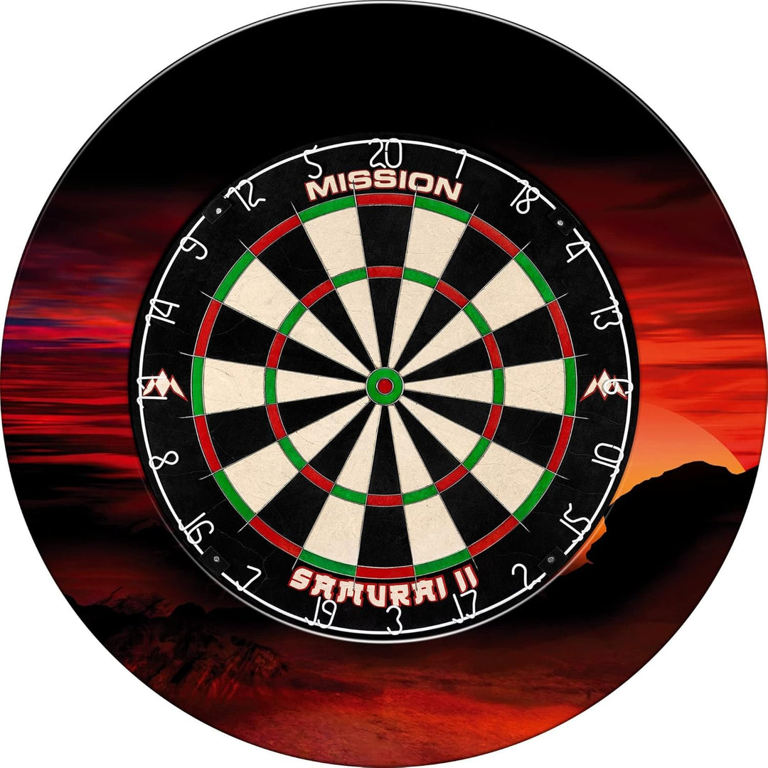 Mission Darts Pro Dartscheibe Surround | Uni Heavy Duty | 4 Farben und Designs Standard Red Dawn, St