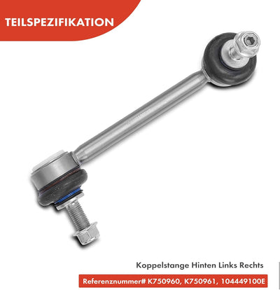 Frankberg 2x Koppelstange Hinterachse Links Rechts Kompatibel mit Model 3 5YJ3 2017-2022 Replace# 10