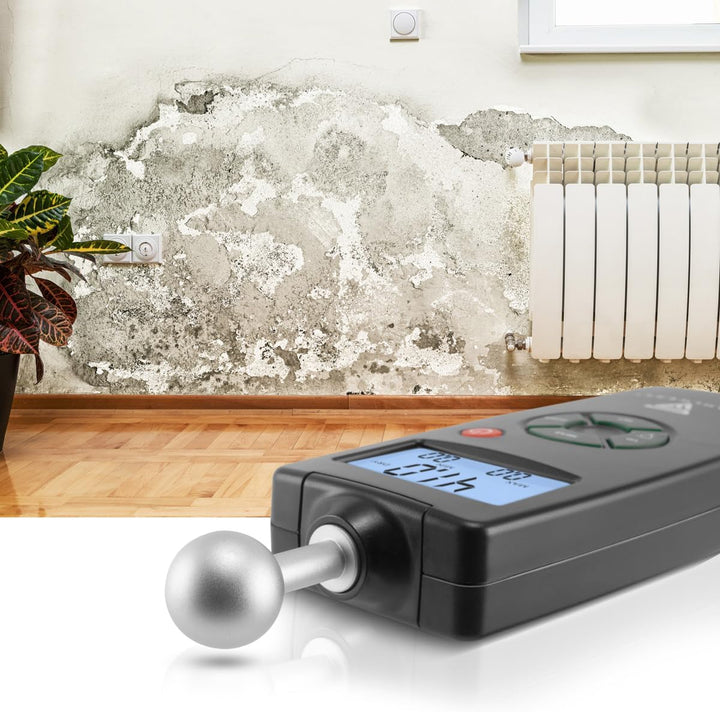 STAHLWERK FM-100 ST Profi Feuchtigkeitsmessgerät mit 40 mm Messtiefe und Kugelkopf, präziser Feuchti