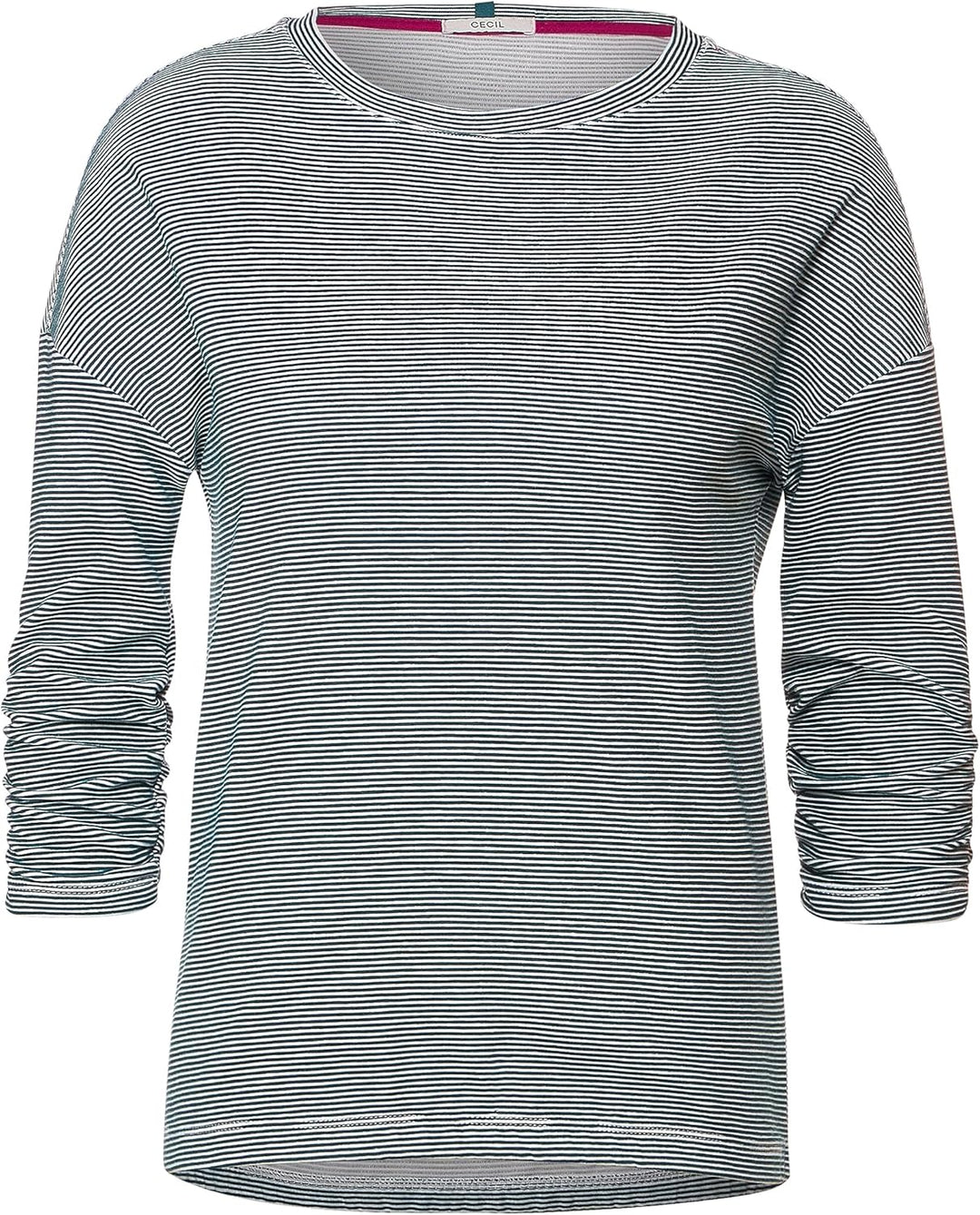 Cecil Damen T-Shirt 3/4 Arm Gestreift S Vanilla White, S Vanilla White