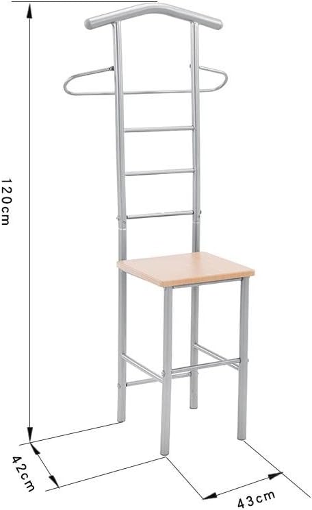 CARO-Möbel Herrendiener 2er-Set JIVO Kleiderständer Garderobenständer, Metall und MDF in buchefarben