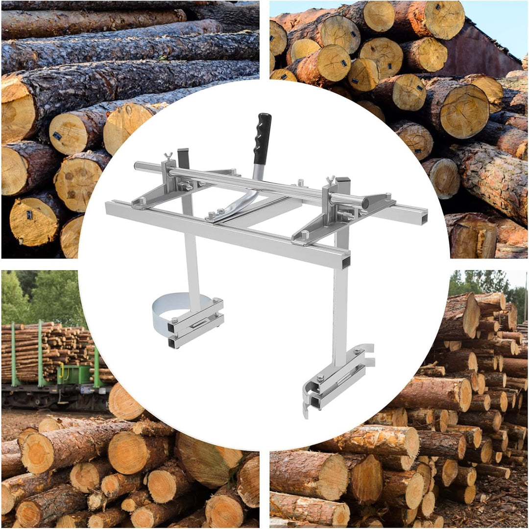 Mobiles Sägewerk Kettensägenmühle 24 Zoll Planking Milling Bar Grösse Einstellbar & Effizient, Alumi