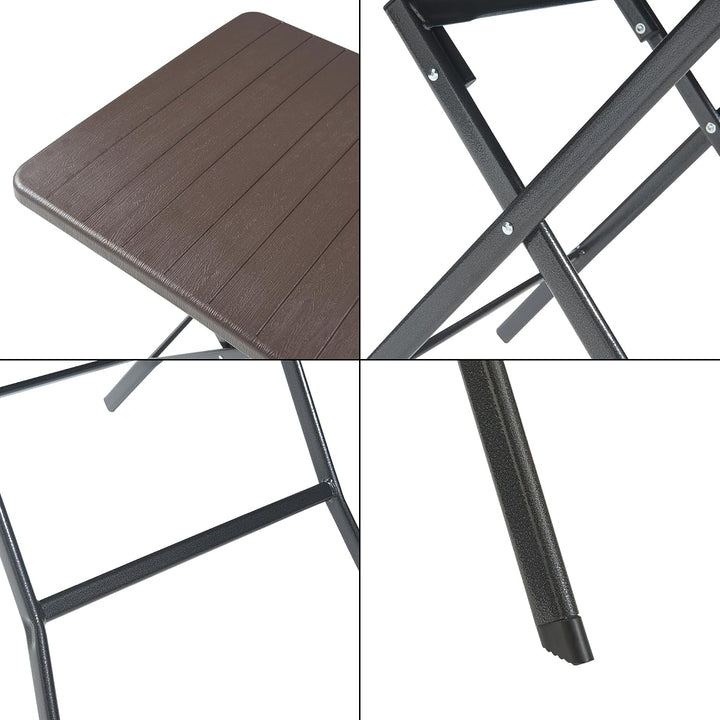 [en.casa] Klapptisch Lillestrøm Gartentisch Campingtisch klappbar 78 x 78 x 74 cm quadratisch Pickni