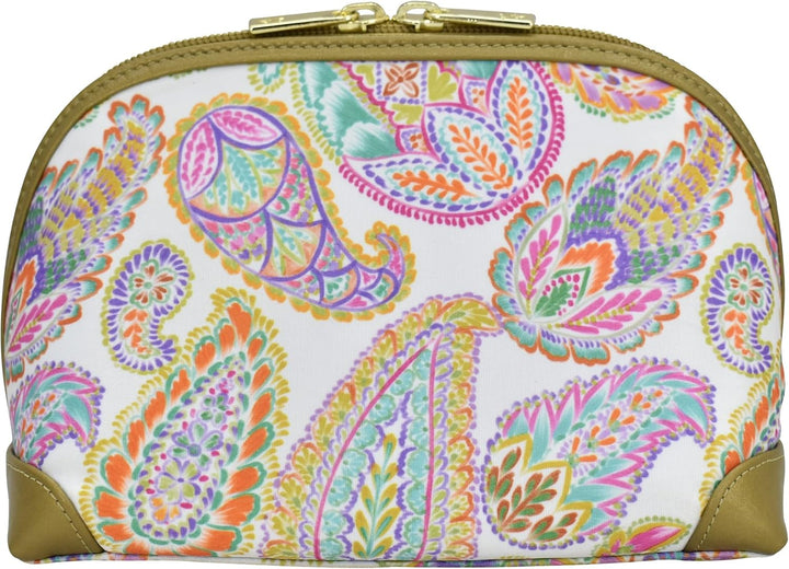 Anuschka Kosmetiktasche - Wanderlust Kollektion - Nylonstoff mit Leder Trim und Kunstdruck Boho Pais