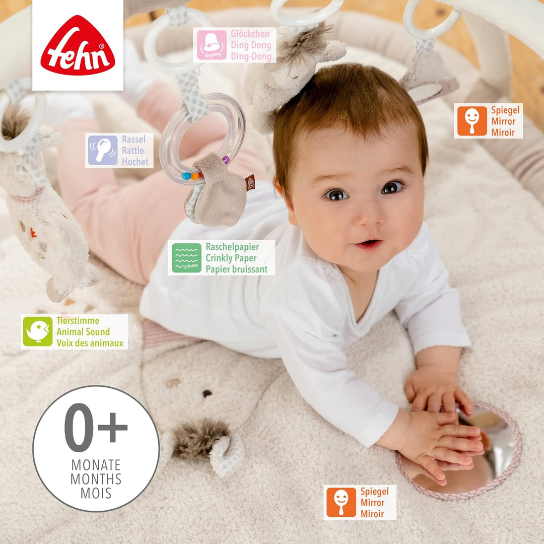 Fehn 058017 3-D-Activity-Decke Peru – Spielspass zum Fühlen & Greifen für Babys und Kleinkinder ab 0