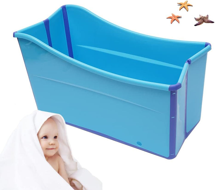 Blau Mobile Faltbare Badewanne, Erwachsene Sauna Bad Klappbadewanne Wanne, Babyschwimmbecken für Bad