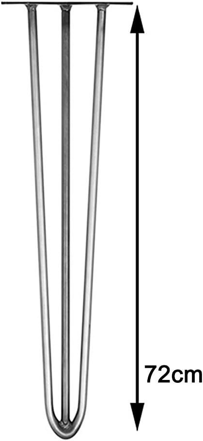 Melko 4 Stück Hairpin Legs Haarnadel Tischbeine aus 12 mm Stahl Tischfuss inkl. Bodenschoner, Höhe 7