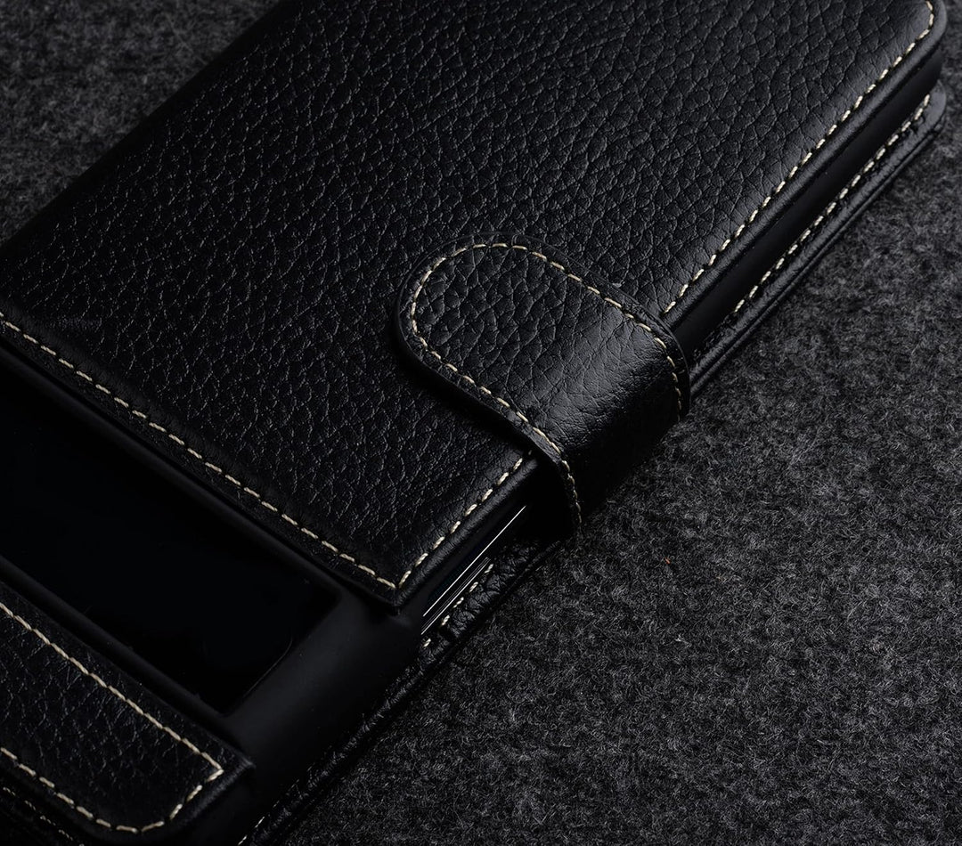 STILGUT Talis kompatibel mit Google Pixel 6 Hülle mit Kartenfach aus Leder, Flip Cover, Wallet Case,