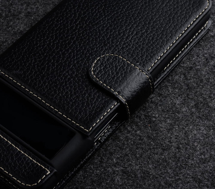 STILGUT Talis kompatibel mit Google Pixel 6 Hülle mit Kartenfach aus Leder, Flip Cover, Wallet Case,