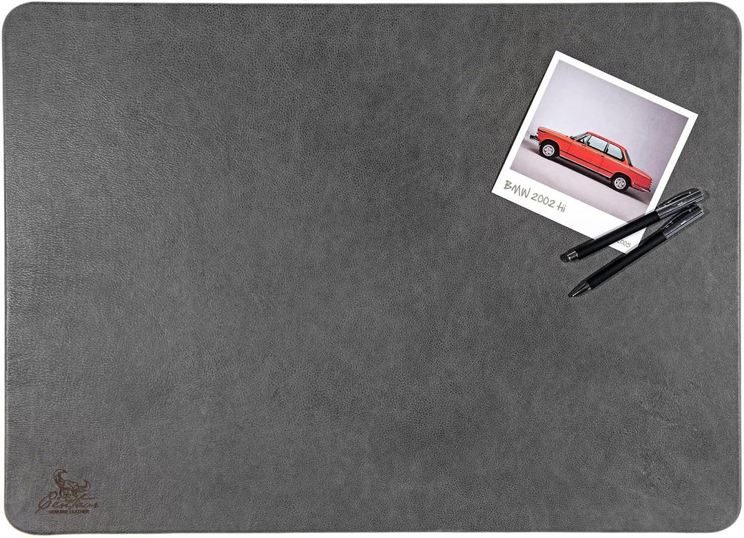 Centaur - Hochwertige Leder Schreibtischunterlage - Basaltgrau 40x60 cm - ideal für Büro und Zuhause