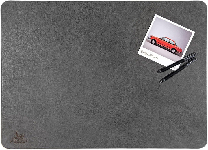 Centaur - Hochwertige Leder Schreibtischunterlage - Basaltgrau 40x60 cm - ideal für Büro und Zuhause