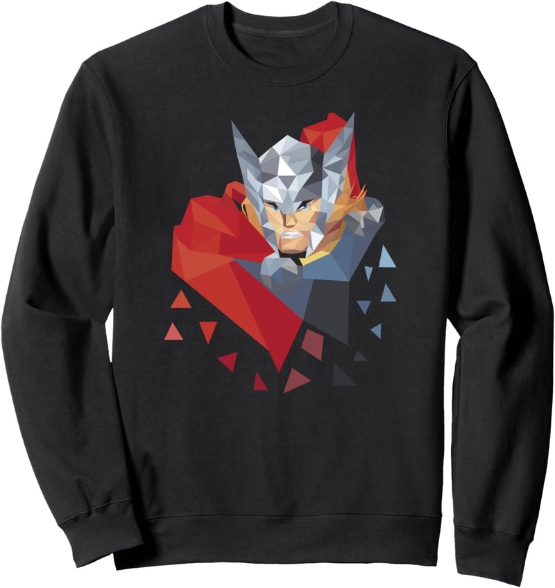 Marvel Thor The Mighty Geometric Prisms and Shapes Sweatshirt