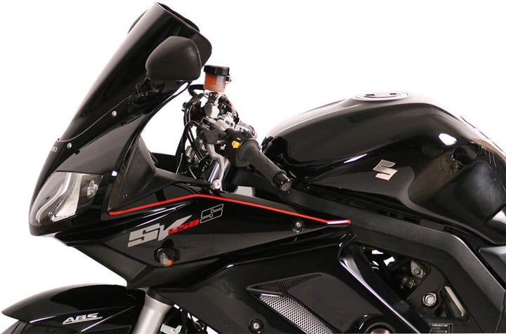 MRA Motorrad-Verkleidungsscheibe Racingscheibe R schwarz für Suzuki SV 650/1000 S 2003-2008, Schwarz
