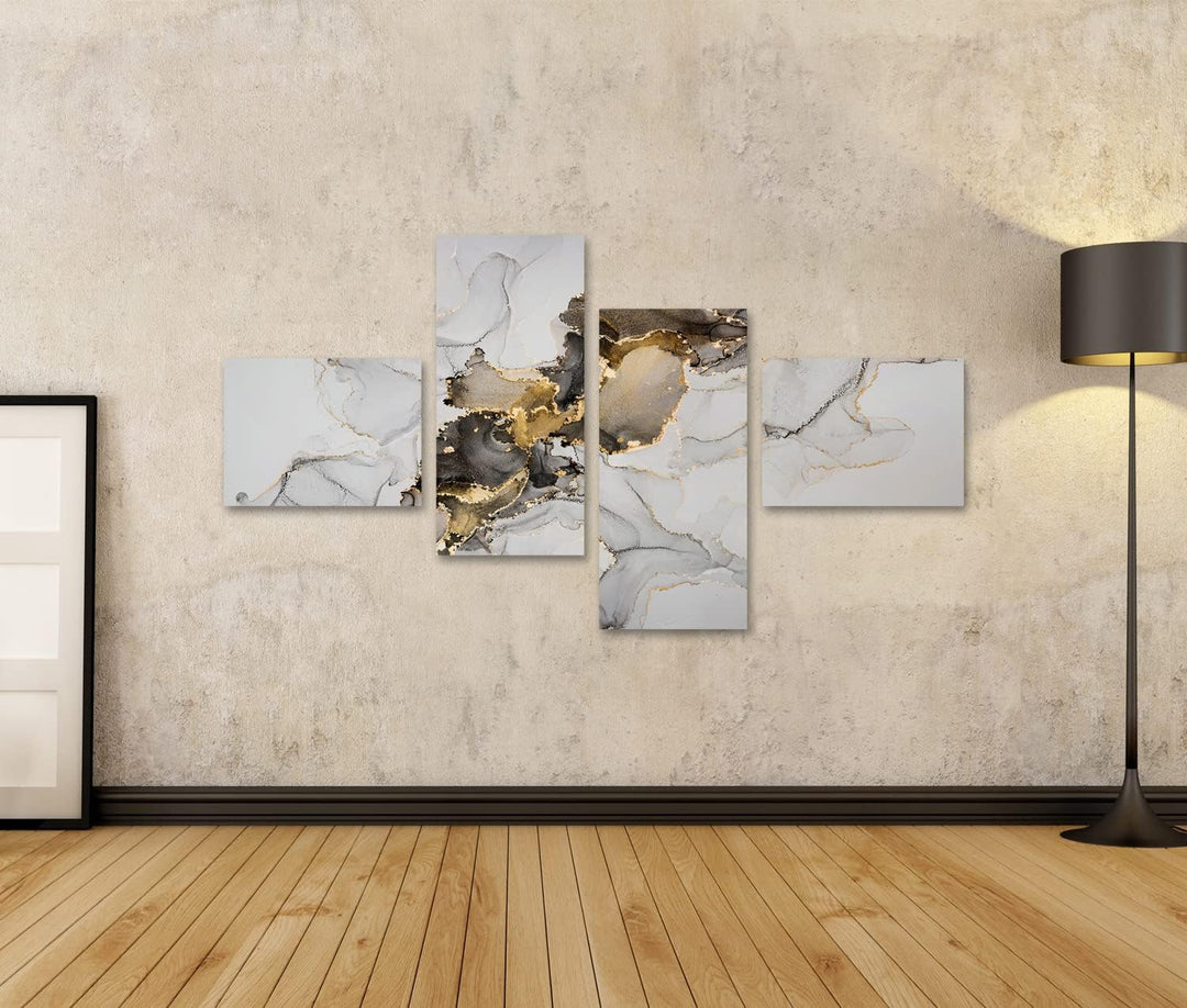 islandburner Bild auf Leinwand Luxuriöse abstrakte Fluid Art Hintergrund in Technik Mischung aus sch